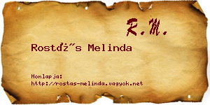 Rostás Melinda névjegykártya