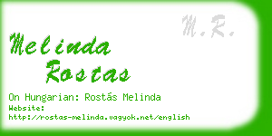 melinda rostas business card